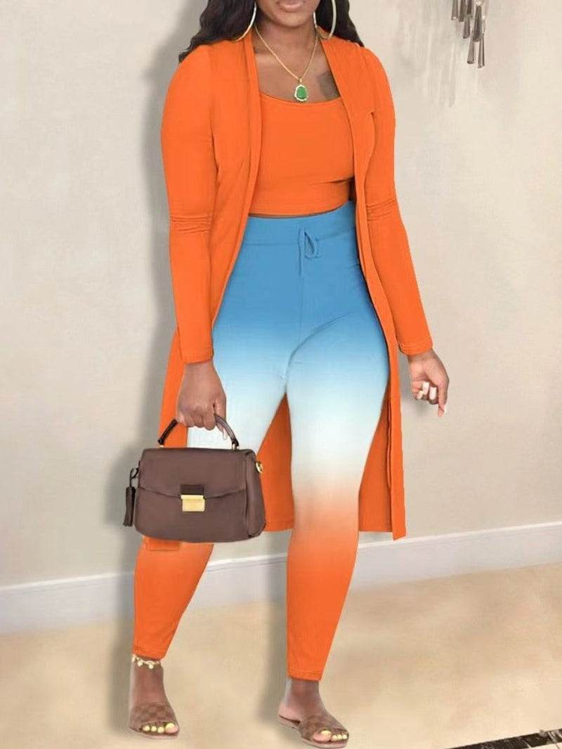 Cami Geometric Print Drawstring Three Piece Pants Set Bo5084