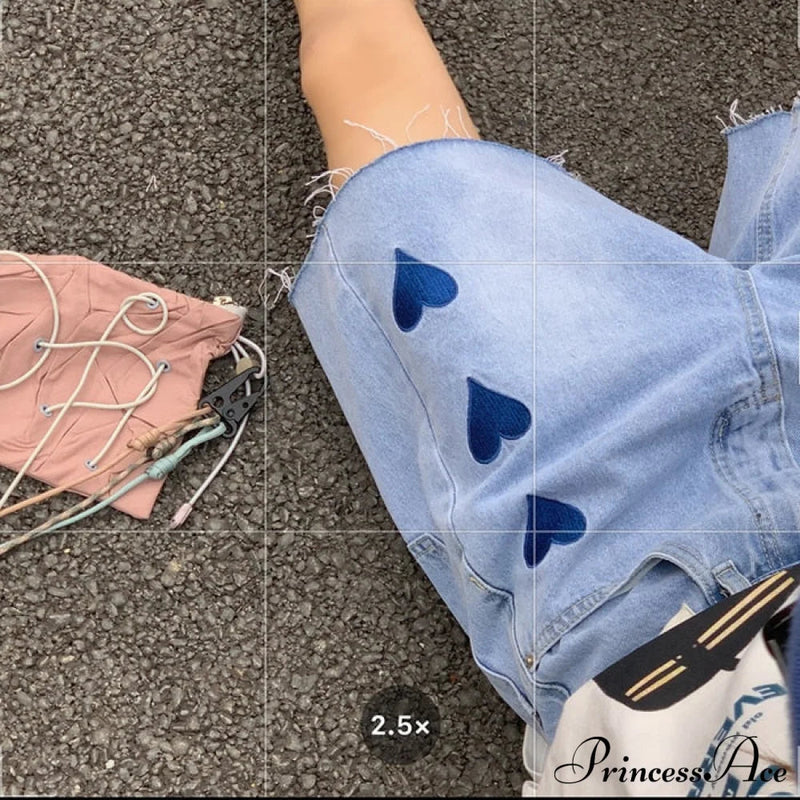 High Baggy Mom Wide Trousers Jeans Warm-season Leg Waist Denim Straight Pants