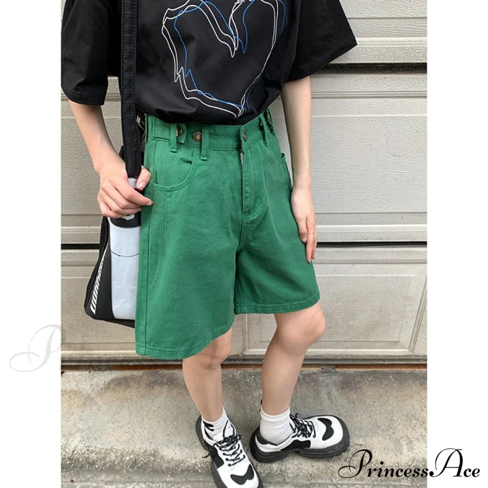 High Baggy Mom Wide Trousers Jeans Warm-season Leg Waist Denim Straight Pants