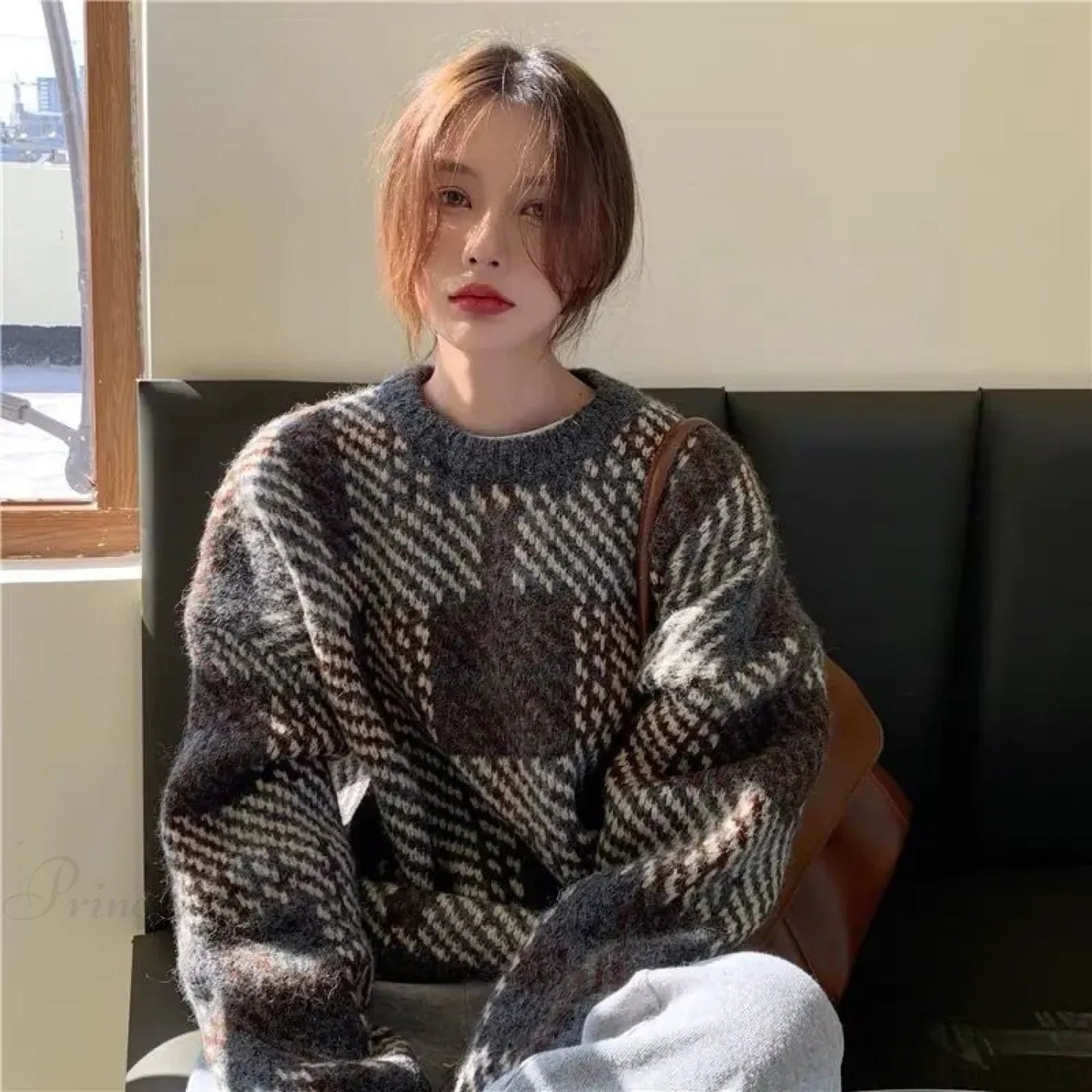 High Street Printing Round Neck Sweater