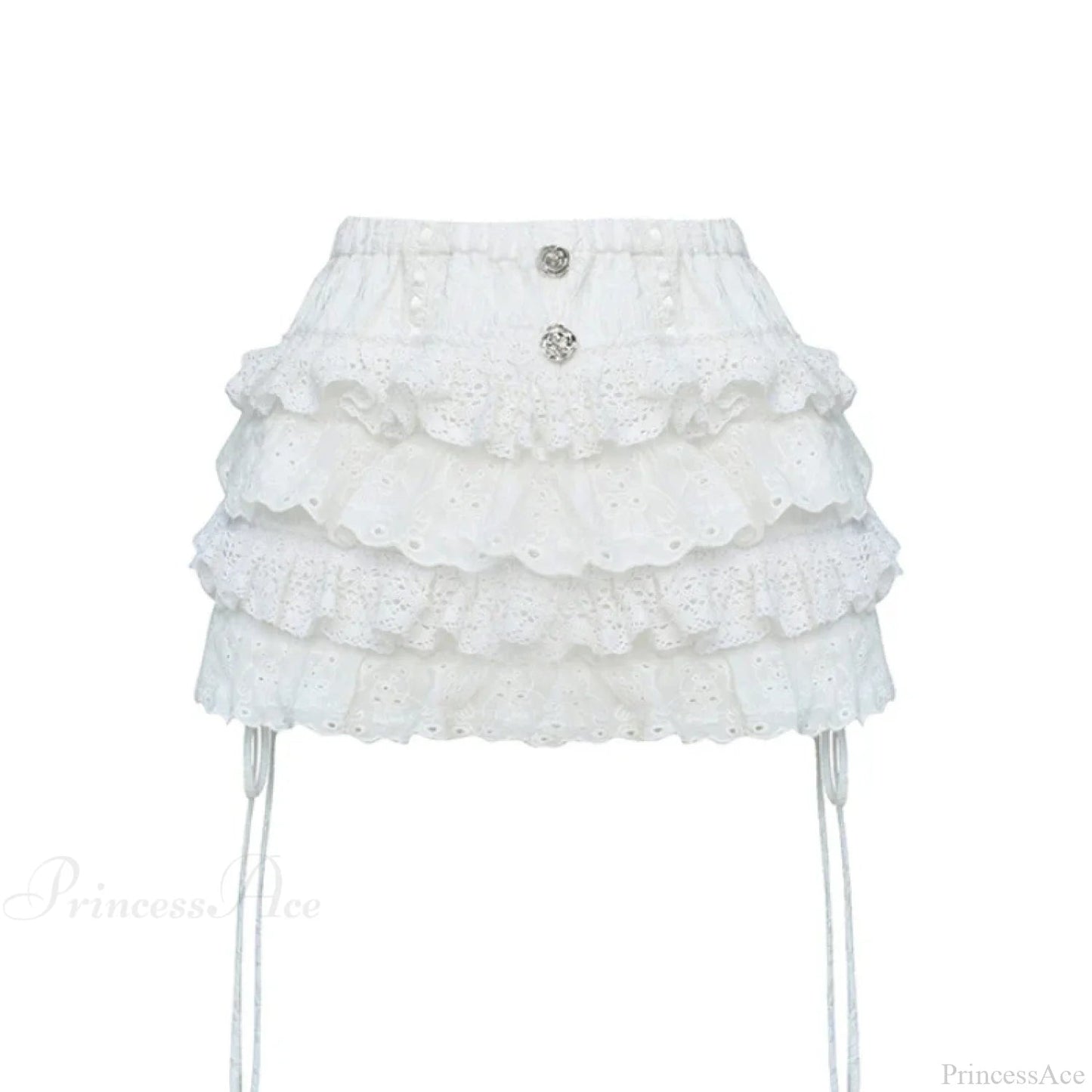 High Waist Cake Lace Skirt