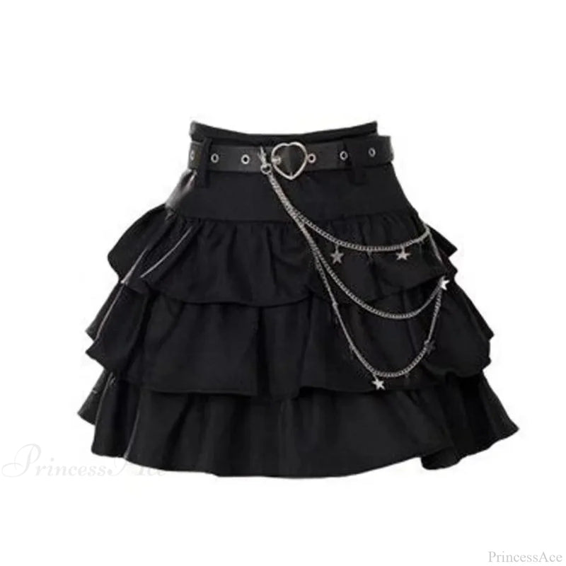 High Waist Cake Lace Skirt