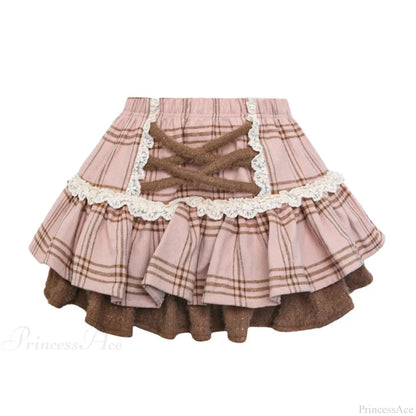 High Waist Cake Lace Skirt