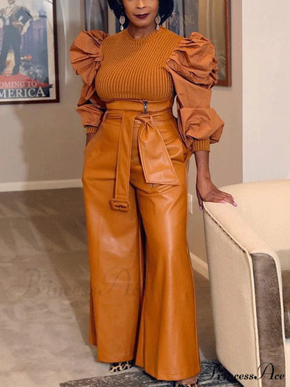 High Waist Pocket Straight Leg Pants