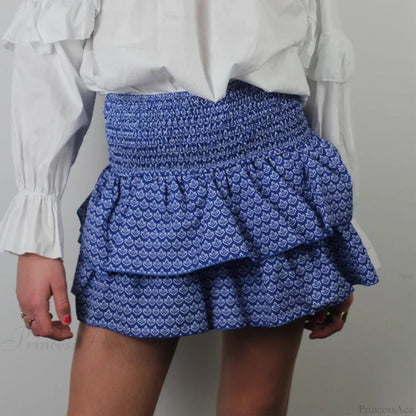 High Waist Ruffled Cottage Skirt
