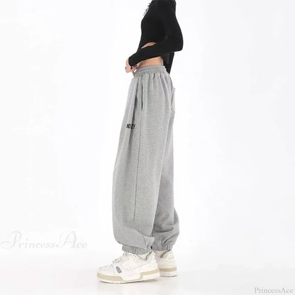 Hip Hop Letter Drawstring Jogging Pants
