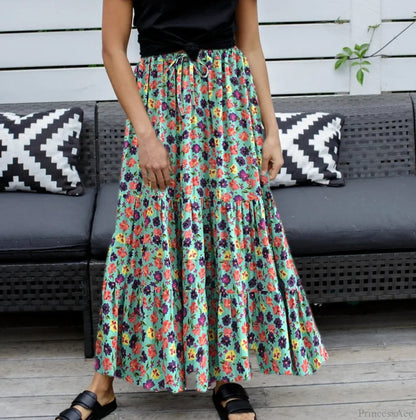 Hippie Beach Red A-line Skirt