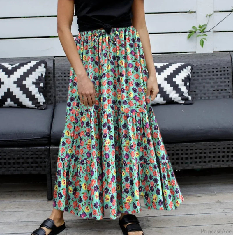 Hippie Beach Red A-line Skirt