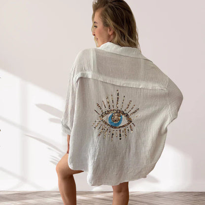 Ola - Eye Sequin Glam Blouse