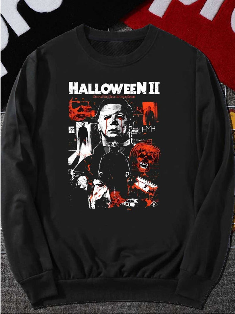 Dropped Shoulder Figure Letter Print Sweatshirt At9041