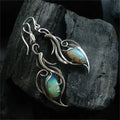 Earrings Made of Blue Opal in Silver