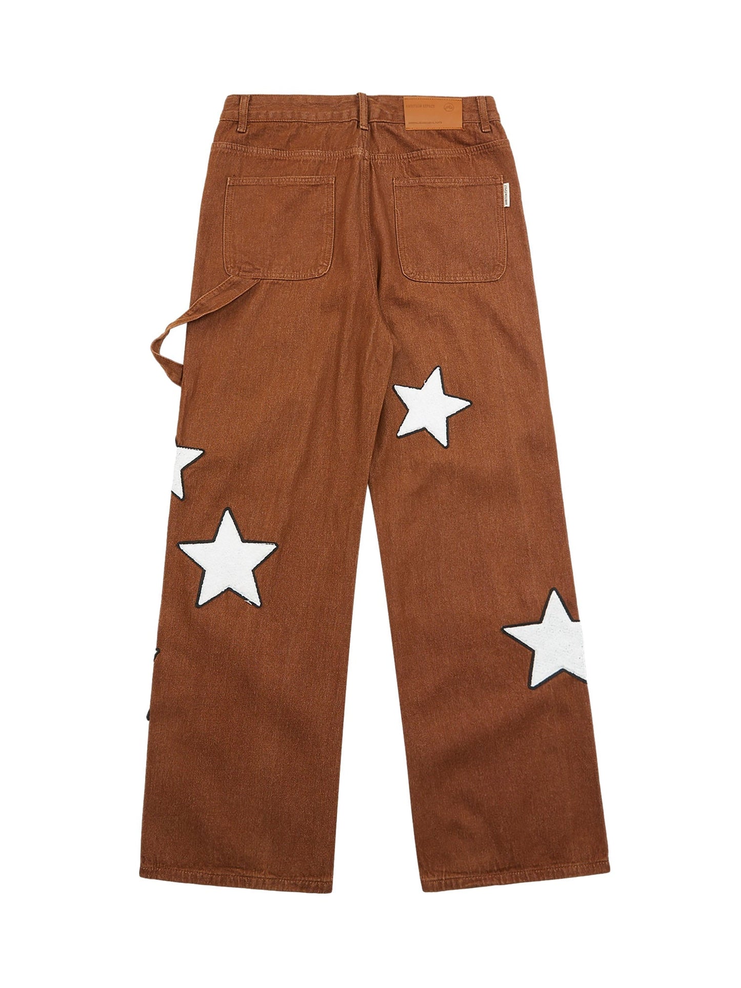 Star-embroidered Denim Pants
