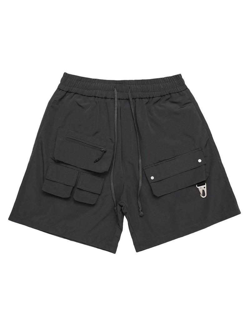 Multi-pocket Patchwork Cargo Shorts