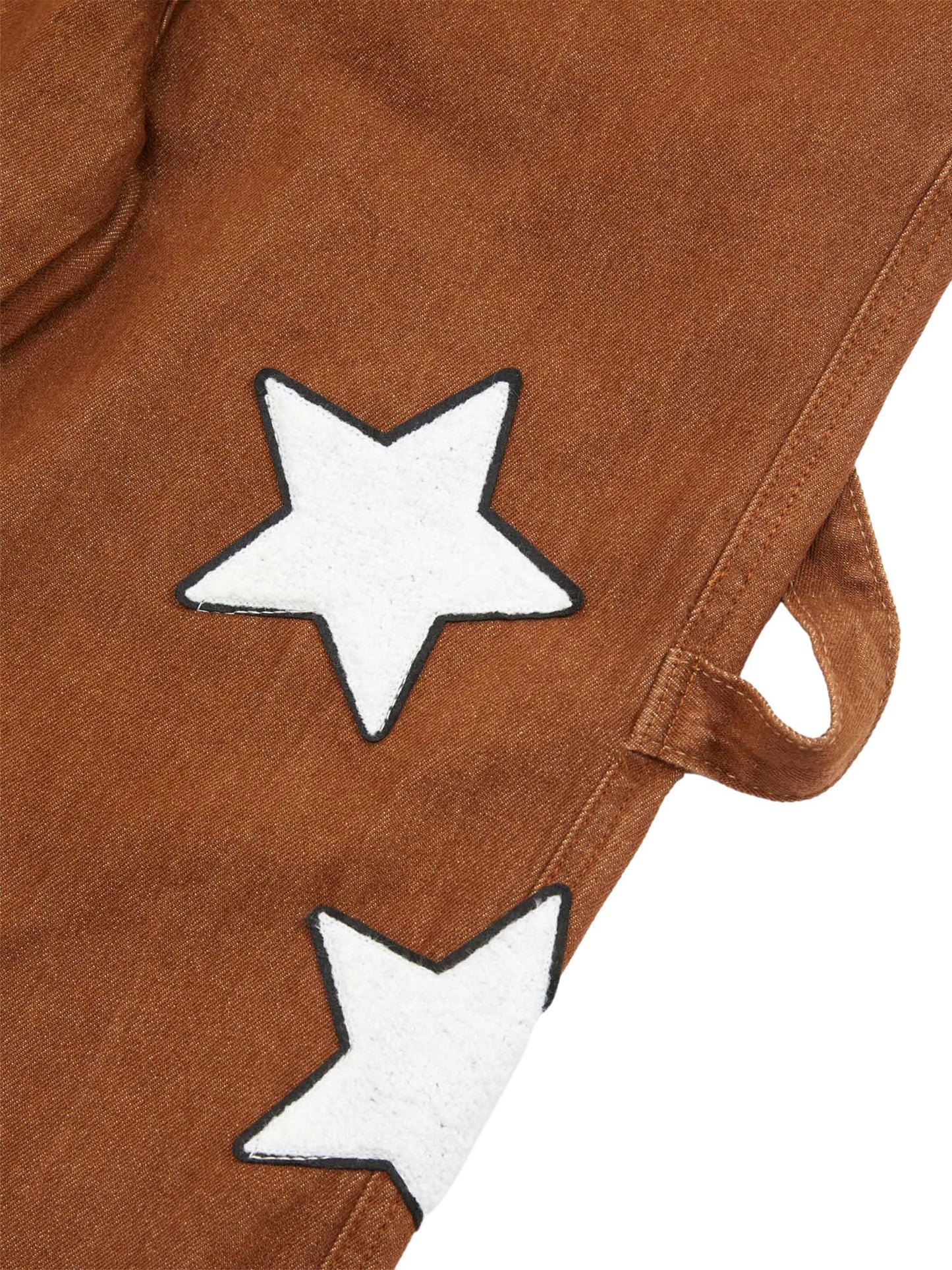 Star-embroidered Denim Pants