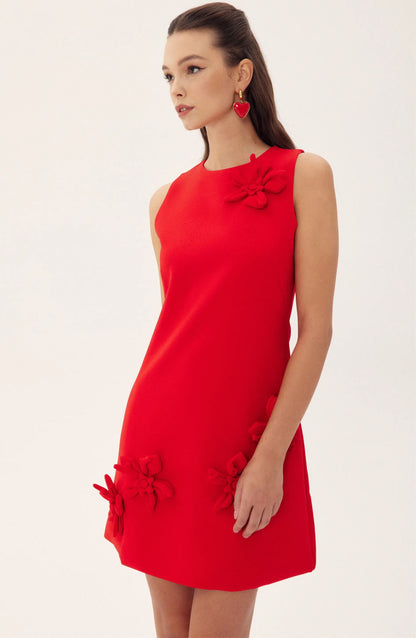Madeline Sleeveless Applique Mini Dress