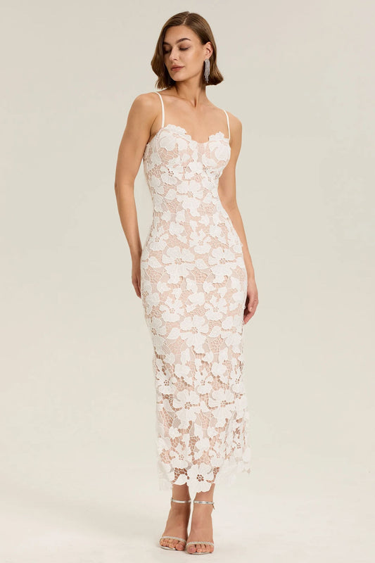Amanda Embroidered Lace Maxi Dress