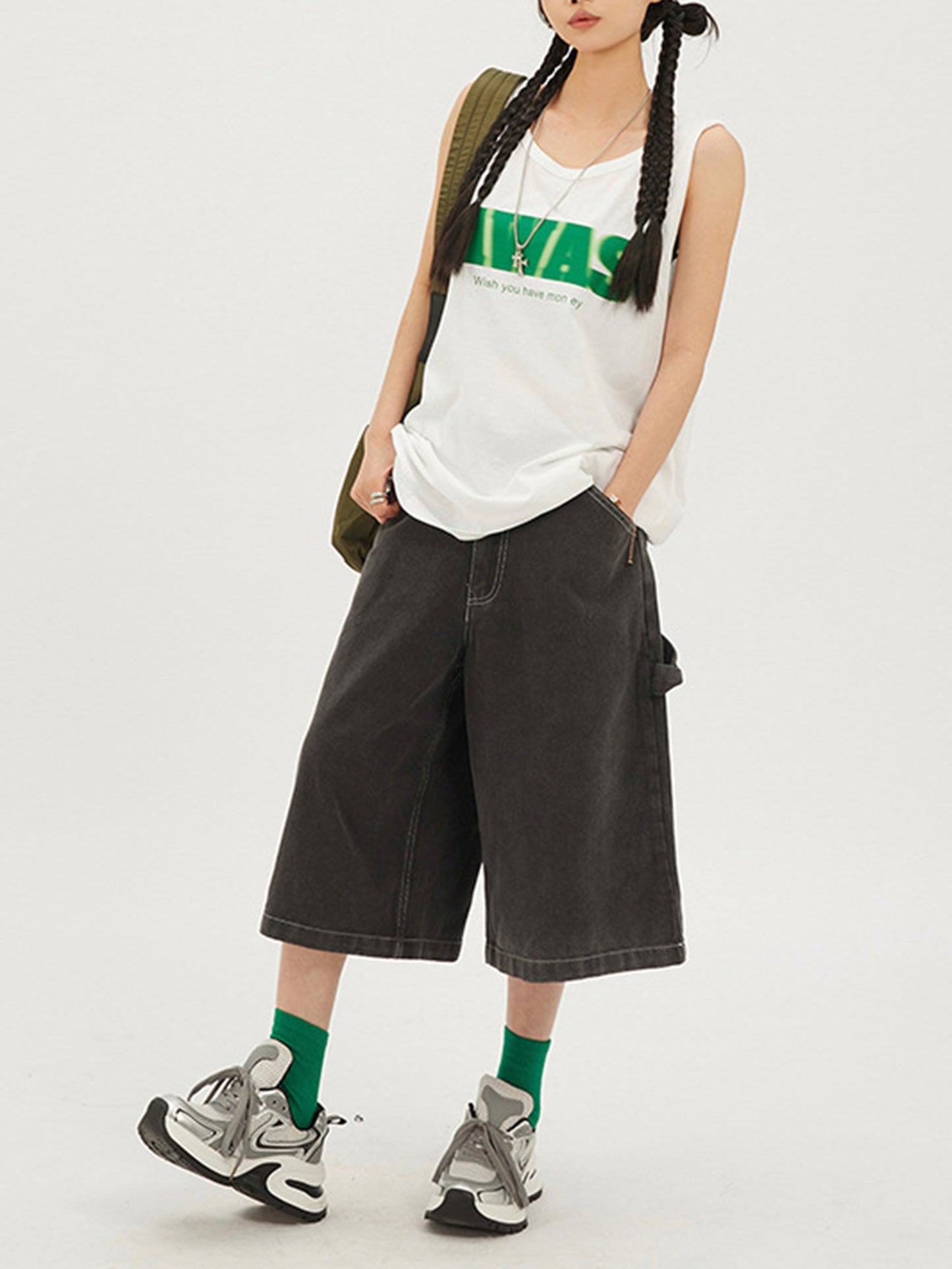 Relaxed-fit Cargo Denim Shorts