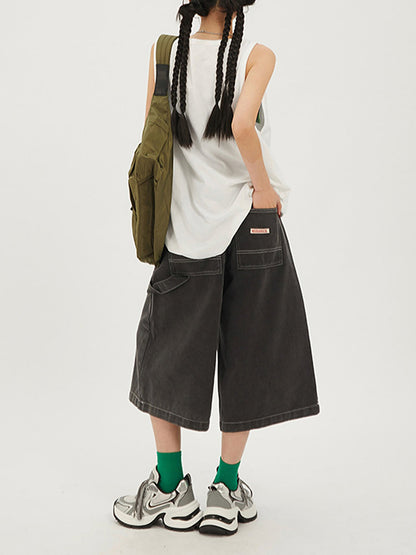 Relaxed-fit Cargo Denim Shorts