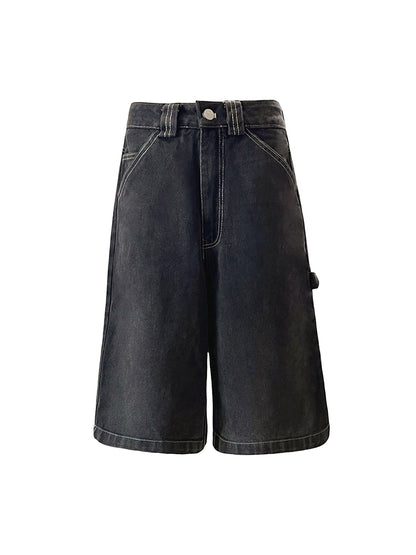 Relaxed-fit Cargo Denim Shorts
