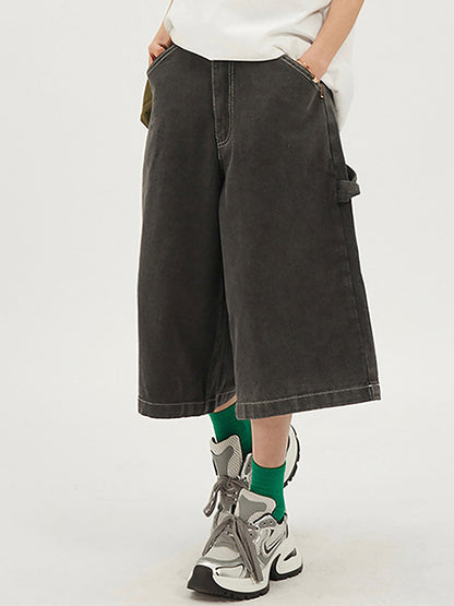 Relaxed-fit Cargo Denim Shorts