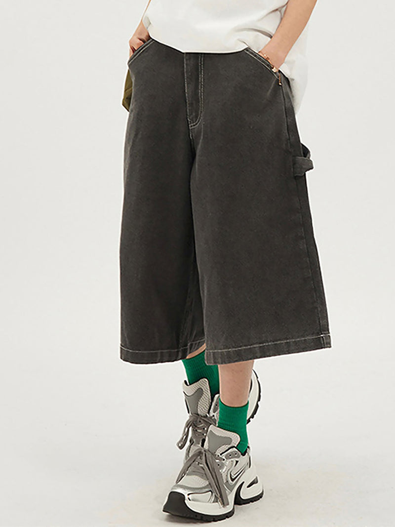 Relaxed-fit Cargo Denim Shorts