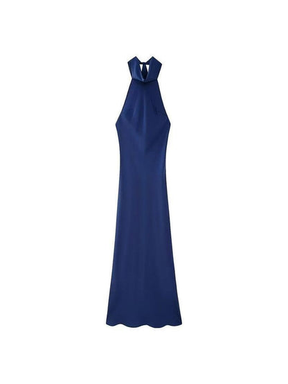 Halterneck Backless Maxi Dress