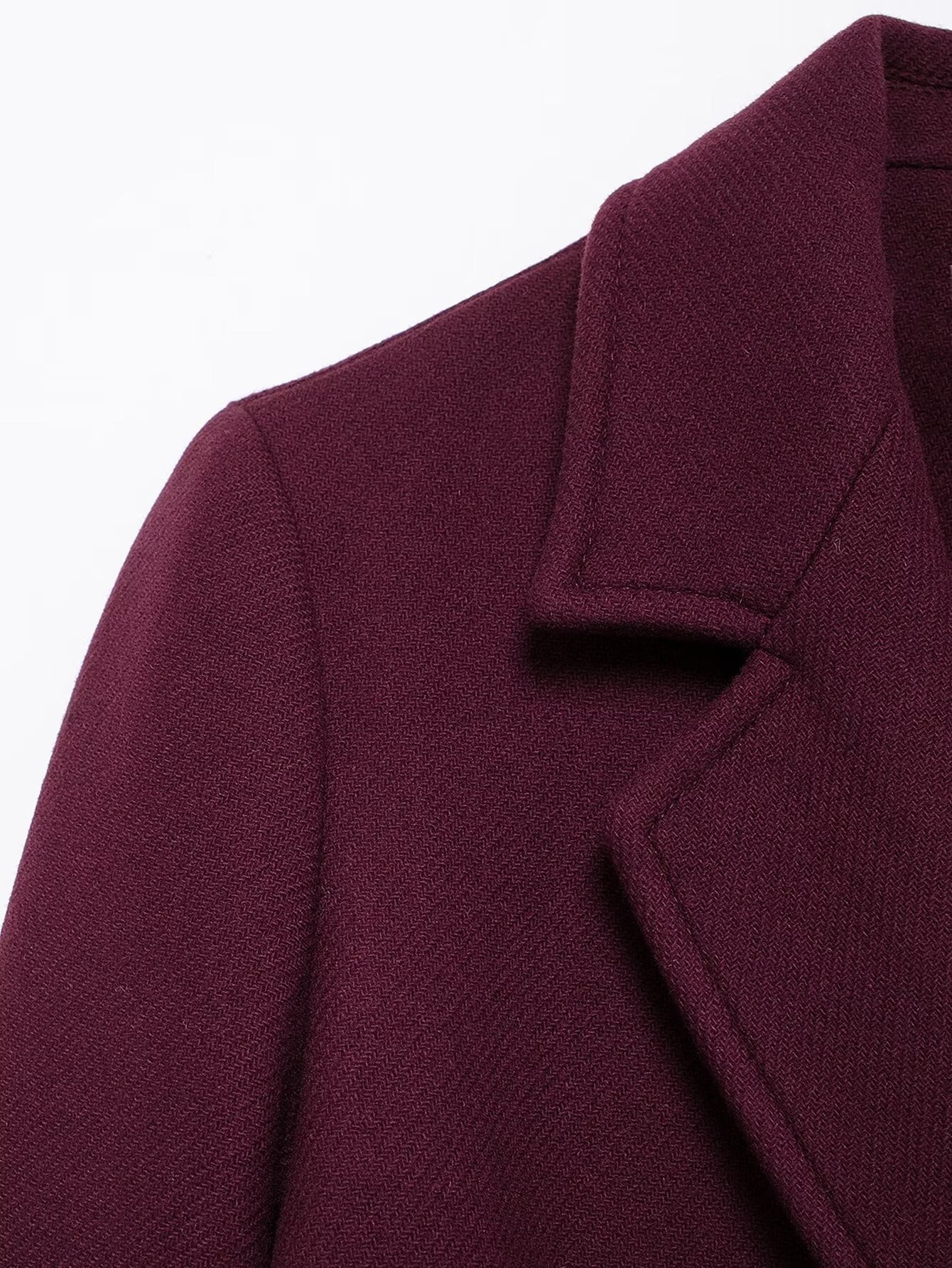 Heavenleigh Wine Red Long Coat