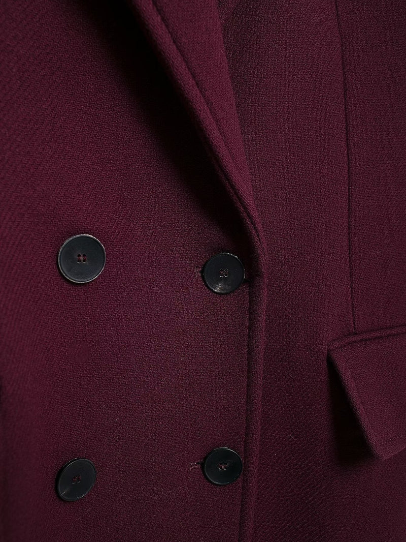 Heavenleigh Wine Red Long Coat