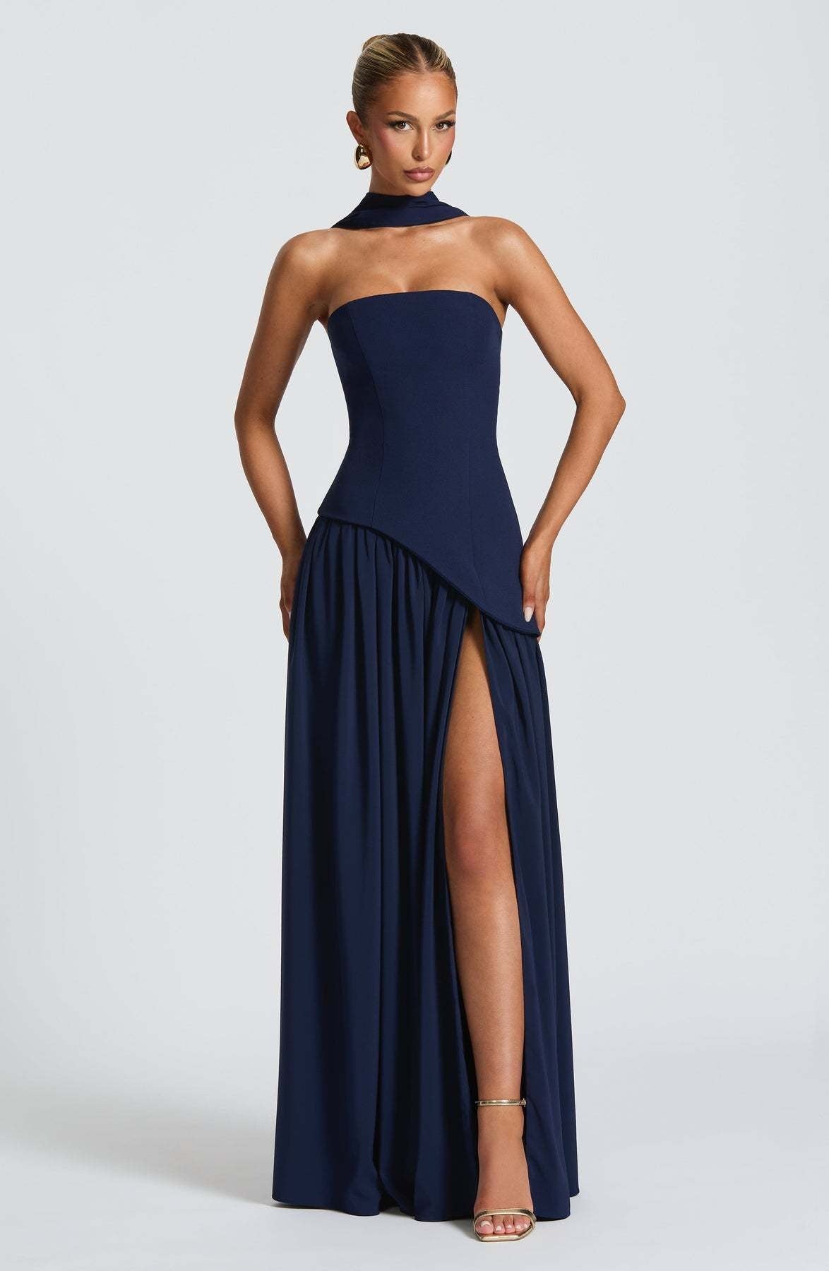 Elthion Strapless Bandage Maxi Dress