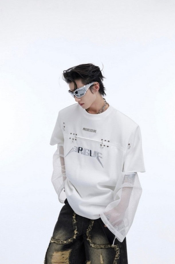 Two-piece Logo Mesh T-shirt