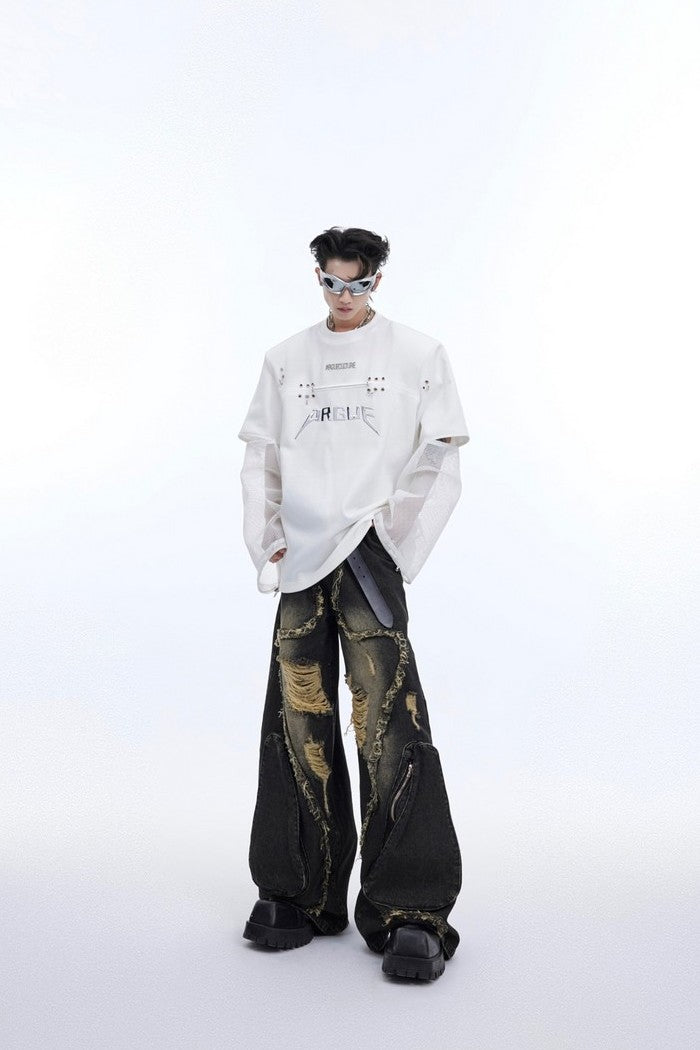 Two-piece Logo Mesh T-shirt