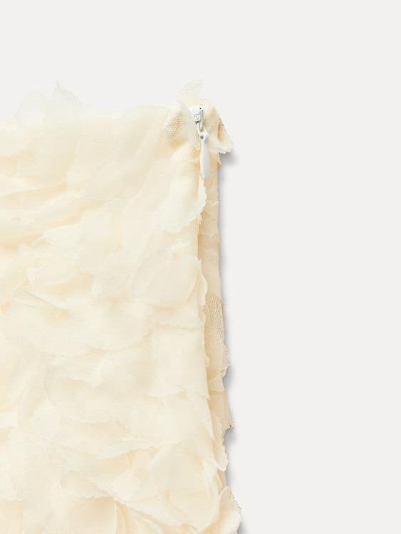 3d Flower Short Applique Skirt