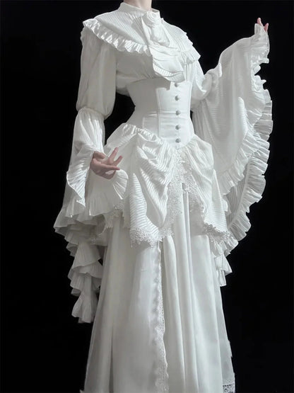 Ivory Frill Sleeve Blouse