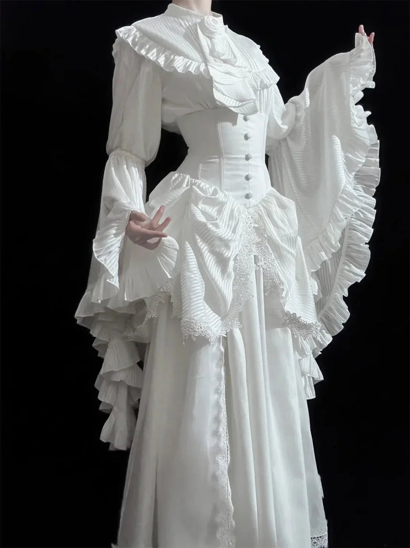 Ivory Frill Sleeve Blouse