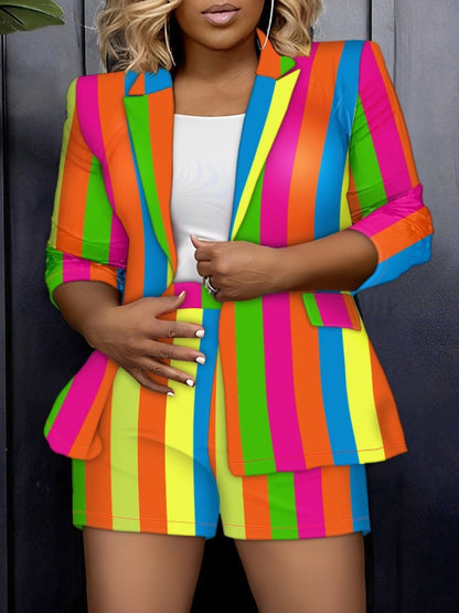 Gradient Blazer Shorts Set Ar50110