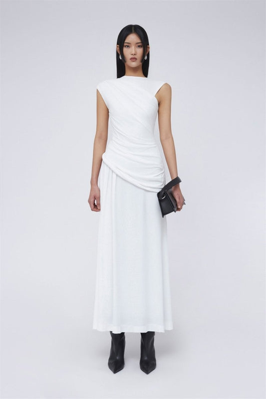 Janet Sleeveless Pleated Maxi Dress