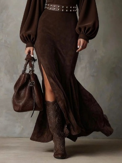 Harriet | Lantern-sleeve Midi Dress
