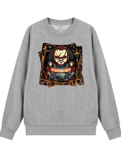 Figure Letter Print Sweatshirt Ar70120
