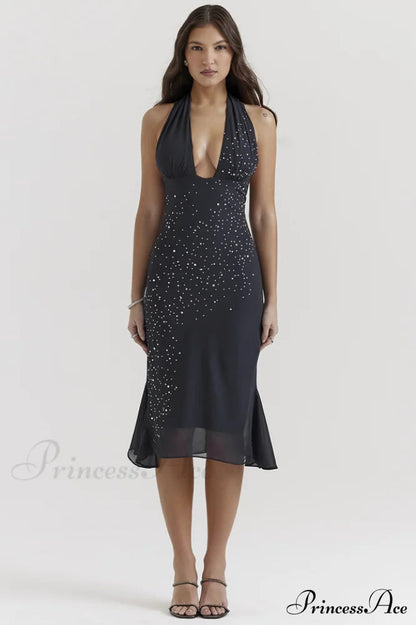 Jovanna Embellished Stylish Midi Dress