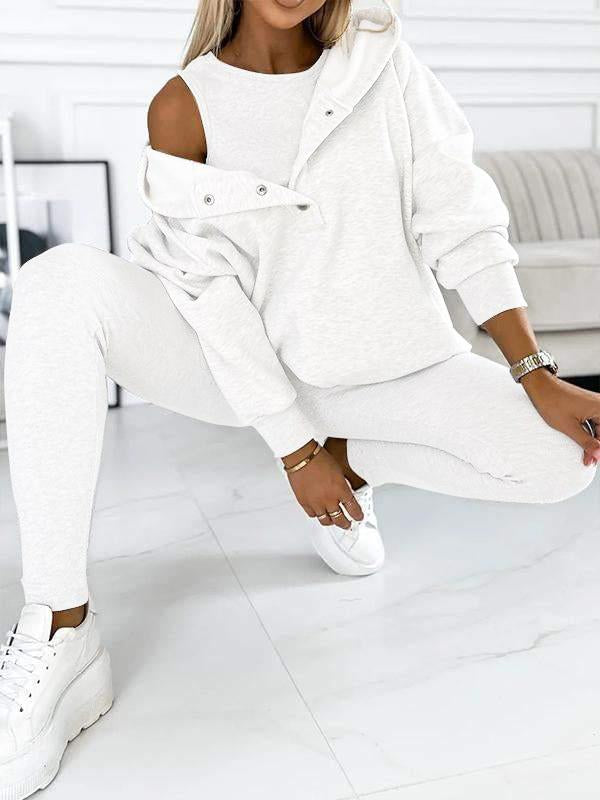 Hooded and Comfortable Sweatshirt Suit