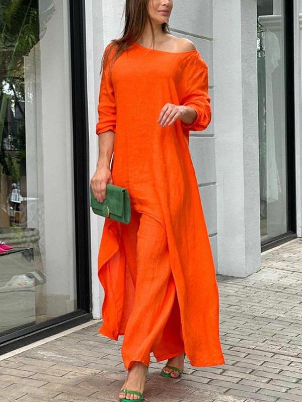 Fashionable Color Two-piece Set