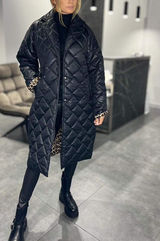 Lapel Mid-length Cotton Coat