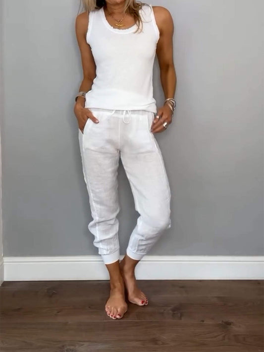 Cotton and Linen Two-piece Set