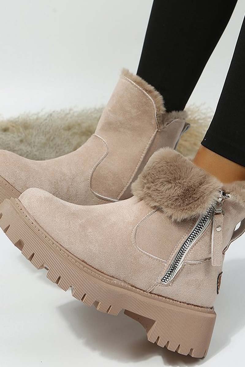 Velvet Thickened Warm Mid-calf Cotton Boots