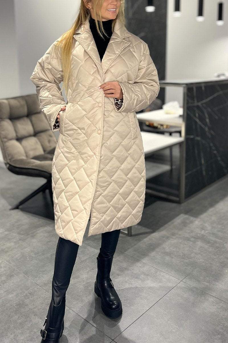 Lapel Mid-length Cotton Coat