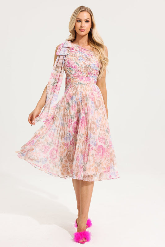 One-shoulder Midi Dress