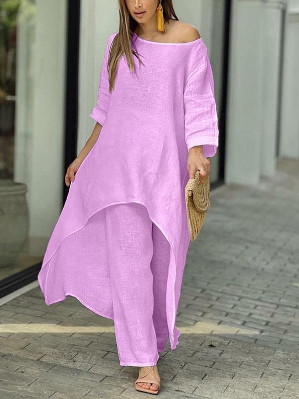 Fashionable Color Two-piece Set
