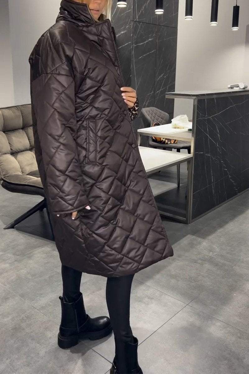 Lapel Mid-length Cotton Coat