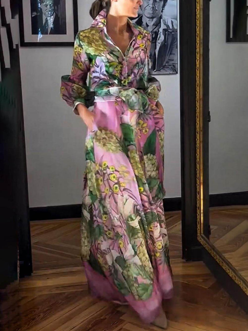 And Mature Print Maxi Skirt