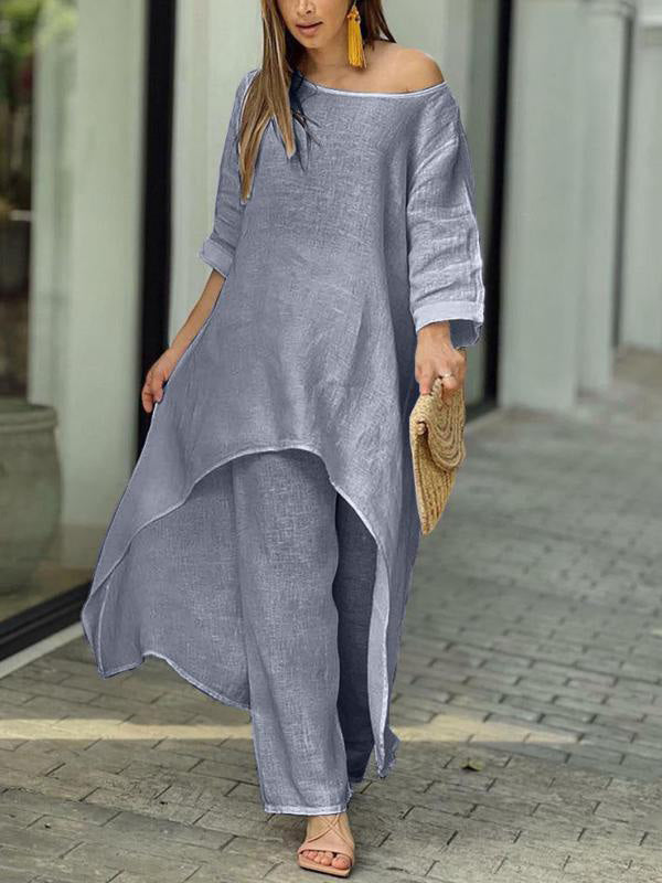Fashionable Color Two-piece Set